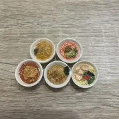 ミニチュア　ラーメン　サンプル　5点セット