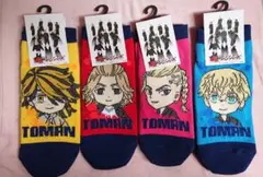 4ペア TOMANキャラクター靴下セット 23〜25cm