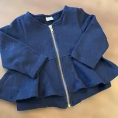 petit main ネイビー フリルアウター 90