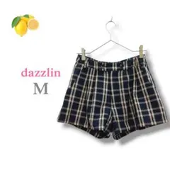 /『ダズリン』ネイビー チェック柄 ショートパンツ【M】 ベージュ 春色