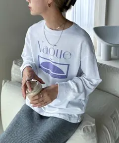 feepur ミニ裏毛アソートロゴスウェット 長袖Tシャツ ロンT 白