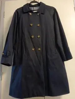 coen ネイビー ダブルブレスト トレンチコート