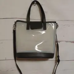 LOVERARY FEILER　トートバッグ クリア✕グレー　ショルダー2way