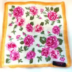 【内野 UCHINO】Flower Marche シュニール織 ハンカチ ローズのサムネイル