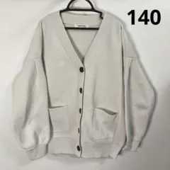 グローバルワーク キッズ 140 洗えるニットカーディガン アイボリー 春服