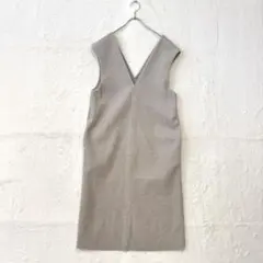 ロペピクニック【38】ベージュ ジャンパースカート Vネック 起毛感 秋冬 美品