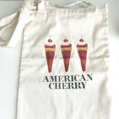 ジェラートピケ　トートバッグ　クレープ　アメリカンチェリーのサムネイル