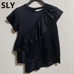 SLY スライ　トップス　フリル　アシンメトリー