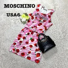 未使用 MOSCHINO 花モチーフ ニットワンピース ヴィンテージ