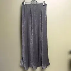 LOWRYSFARM ストレッチサテンスカートMサイズ チャコールグレー