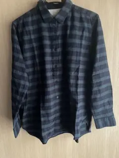 未使用　無印良品チェック柄　ネロシャツ XL