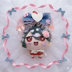にじぱぺっと ヘッドドレス ぬい服 服 赤 猫耳 リボン ハート - メルカリ