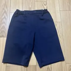 新品未使用☆コムサイズム　紺ストレッチポンチ グルカハーフパンツ120㎝