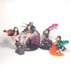 【箱無し】鬼滅の刃 フィギュア4体セット竈門炭治郎、竈門禰豆子