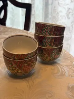 極彩古伊万里茶托付煎茶 湯呑み - メルカリ