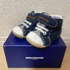 ミキハウス　ベビーシューズ　12.5センチ　インディゴブルー