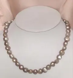 818大粒♪9-10mm天然淡水真珠/サクラピンクパールバロックパールネックレス