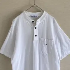 STONE ISLAND ヘンリーネック　ポケット　Tシャツ　イタリア製　白　Sのサムネイル