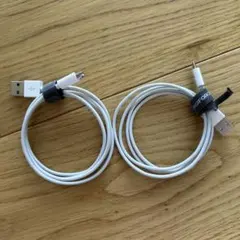 USBケーブル 2本セット ホワイト 1m