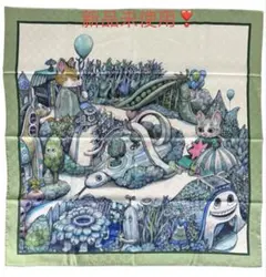 新品未使用 グッチ シルクスカーフ ヒグチユウコ コラボ 90×90