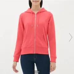 フルジップパーカー　ピンク
