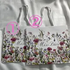 ディオール　限定　紙袋　花柄　２枚セット
