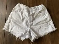 ホワイトフリンジショートパンツ 130