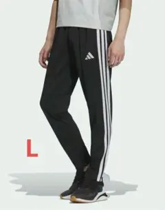 adidas アディダス ジャージパンツ ブラック×ホワイト 3本ライン　L
