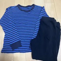 ユニクロ 長袖ストライプパジャマ 130