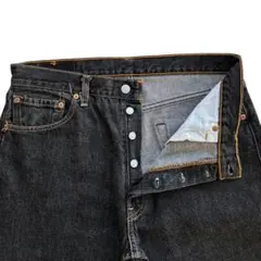 先染め 00's Mexico製 Levi's 501 ブラックデニムパンツ