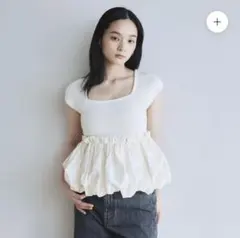 Searoomlynn フレンチスリーブKnitドッキングトップスのサムネイル