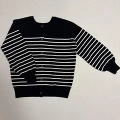 【美品】Discoat 前後2WAY スポンディッシュカーディガン ボーダー F