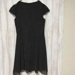 大きいサイズ　１５AR　krone 膝丈ワンピース　ブラック　ドット　水玉