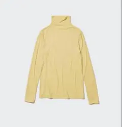 新品　ユニクロ　シアージャージータートルネックT（長袖） イエロー