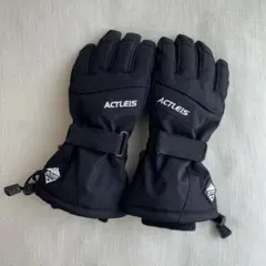 ACTLEIS Kids防水スノーボード・スキーグローブ 黒 子供用手袋