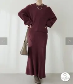 ナチュラルクチュール プチナチュ セットアップガーリーニットワンピース