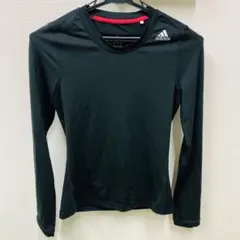 アディダス テックフィット 長袖インナーシャツ レディースS ブラック 美品