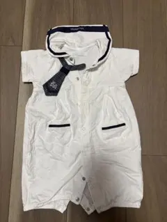 bebe ベベ ロンパース 60〜75cm ネクタイ付き 半袖 ベビー服