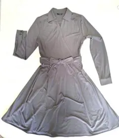 ディノス　長袖ひざ丈ワンピース