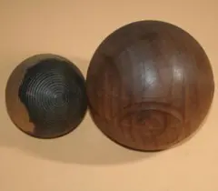 木製 球型　小物入れ　菓子器