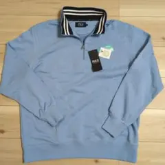 【新品未使用】POLO ライトブルー ジップアップ トレーナー XL