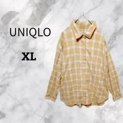 UNIQLO ユニクロ 長袖ネルシャツ チェック XL 体型カバー