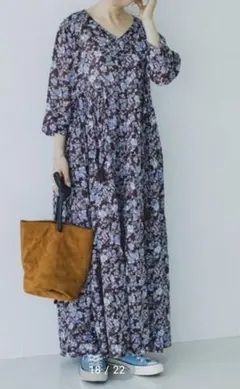 studio CLIP《高山都さんコラボ》ココロとカラダリラックスワンピース 柄