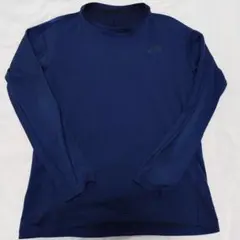 ザ・ノース・フェイスネイビー長袖Tシャツ ポリエステル製