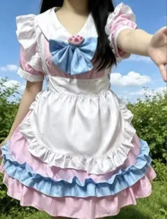 パステルカラー メイド服 コスプレ衣装のサムネイル