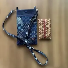 パッチワーク　スマホショルダーバッグ　ハンドメイド　オマケ付き！