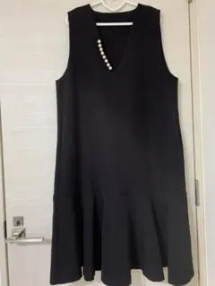 アンドラブ　黒のパール付きジャンパースカートのサムネイル