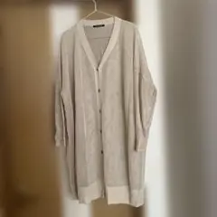 mizuiro ind メッシュ編みロングカーディガン