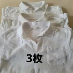 ホワイト ポロシャツ ポケット付き