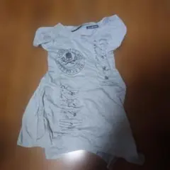 グレー スカルプリント 半袖Tシャツ